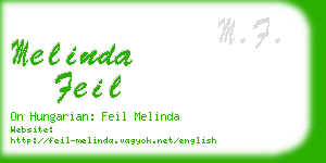 melinda feil business card